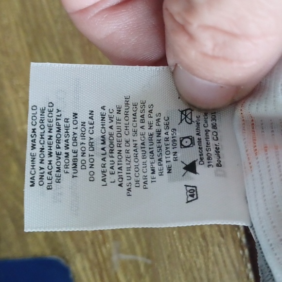 Descente cycling Jersey, orange & white, 3/4 zip front - Picture 7 of 7